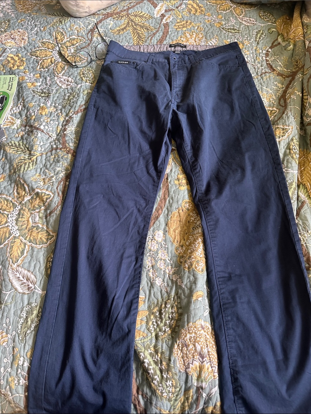 Kenneth Cole Pants Mens 32x28 Blue Straight Leg Stretch Tagged 32x30